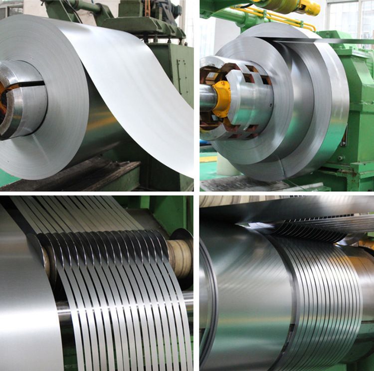 Grain-oriented electrical steel being slit